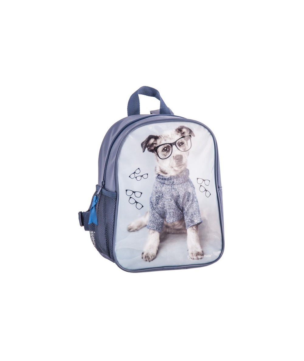 Mały plecaczek z psem w okularach do przedszkola