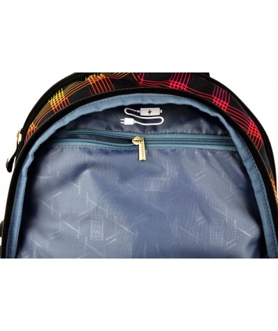 Plecak młodzieżowy 01 ST.RIGHT MAXI SQUARES kolorowe kwadraty