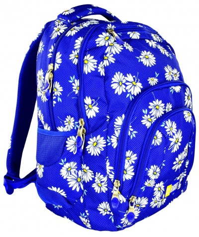 Plecak młodzieżowy 25 ST.RIGHT DAISIES niebieski w stokrotki
