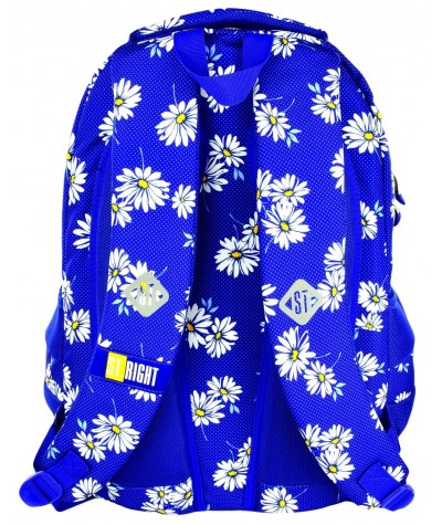 Plecak młodzieżowy 25 ST.RIGHT DAISIES niebieski w stokrotki