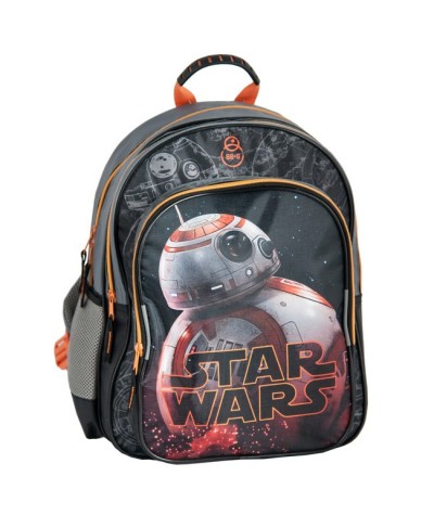 Czarny plecak szkolny Star Wars Gwiezdne wojny z droidem Episode VII dla chłopca