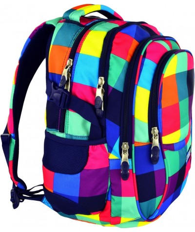 Plecak młodzieżowy 01 ST.RIGHT MAXI SQUARES kolorowe kwadraty