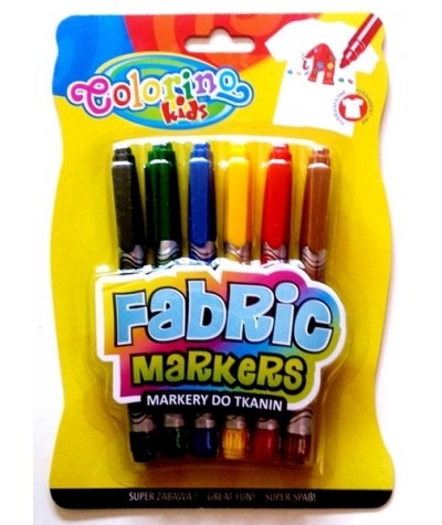 Markery do tkanin Colorino Kids - 6 kolorów