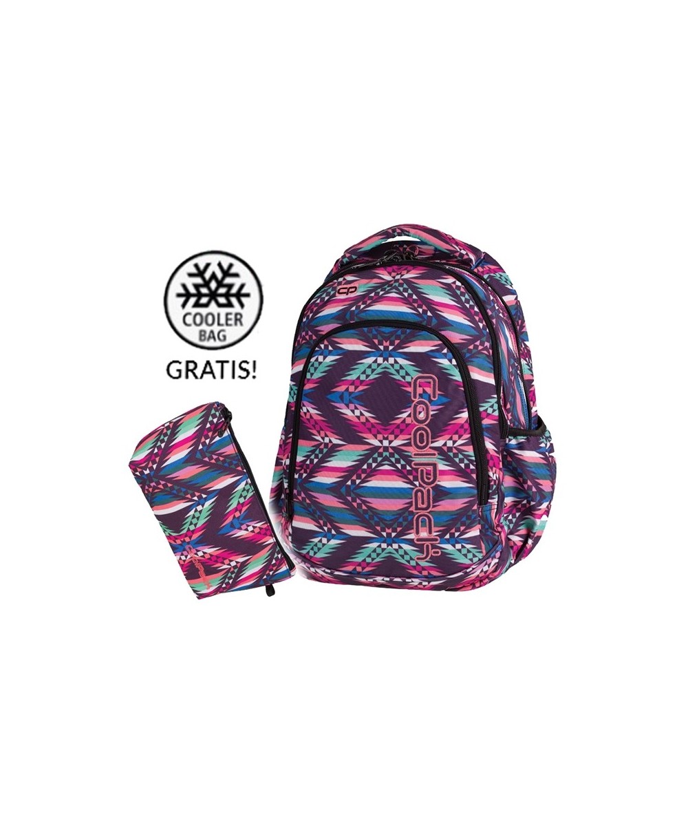 Plecak dla pierwszoklasisty, plecak do 1 klasy CoolPack CP PRIME PINK MEXICO 1065 aztecki plecak dla dziewczynki