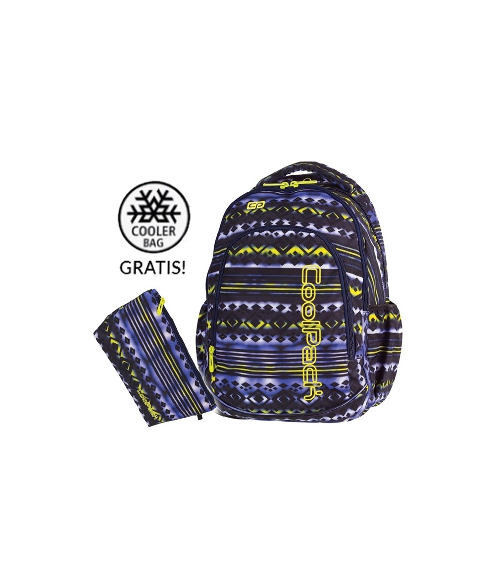 Plecak do klas 1-3 CoolPack CP PRIME TIE DYE BLUE 1060 - czarny plecak szkolny w zygzaki dla chłopca
