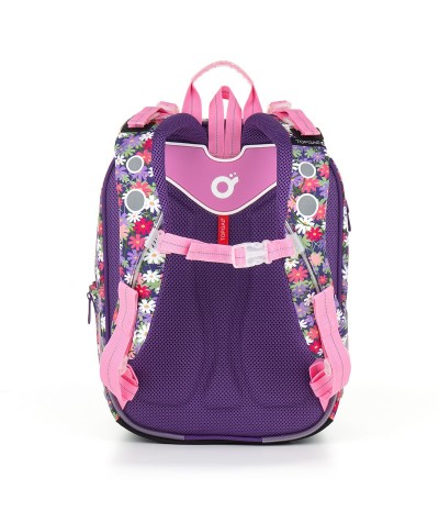 Plecak szkolny Topgal dla dziewczynki z wróżką CHI879 - fioletowy w kwiaty
