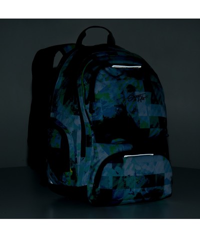 Plecak młodzieżowy Topgal dla chłopaka w kratkę HIT 890D - miętowy plecak do szkoły