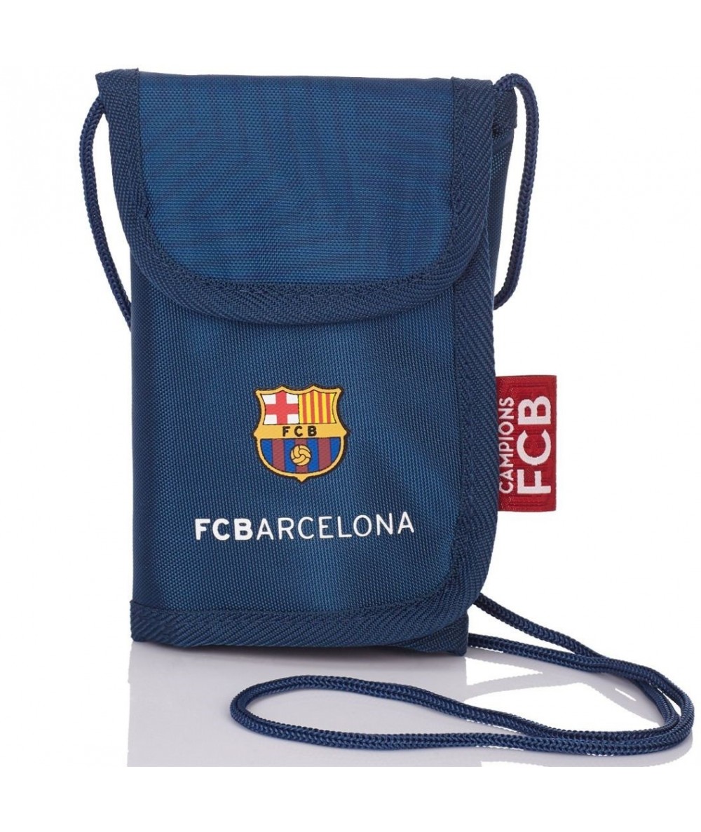 Portfel młodzieżowy na szyję FC Barcelona granatowy