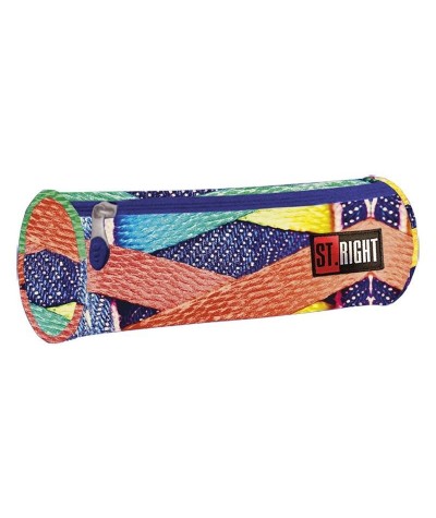 Piórnik szkolny/ tuba PU-01 ST.RIGHT fullprint kolorowe sznurówki Shoe dla dziewczynki