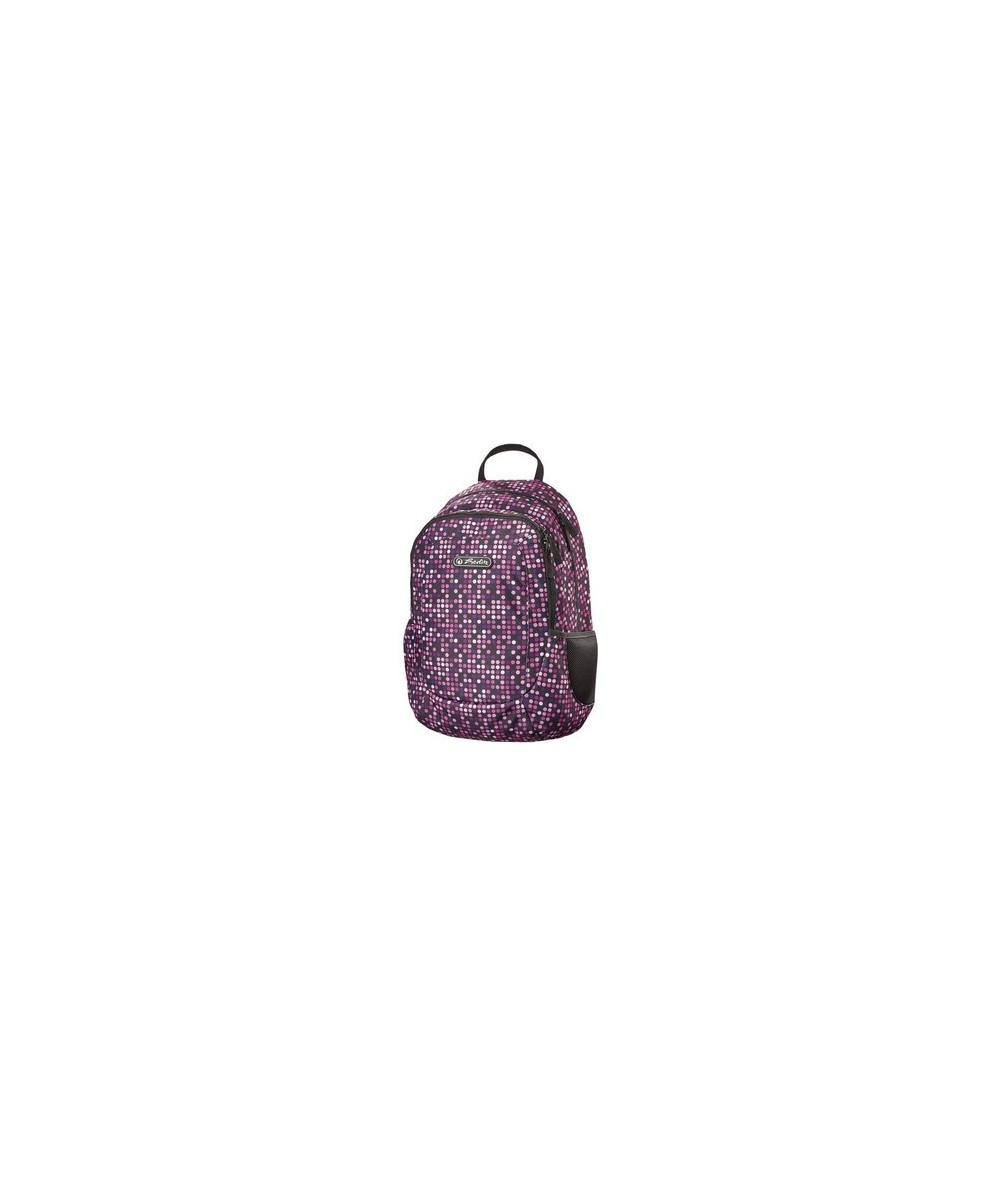 Plecak młodzieżowy Herlitz - Spotlights fioletowe kropki