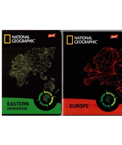 ZESZYT A5/60k. gruba linia National Geographic Kontynenty - MIX WZORÓW