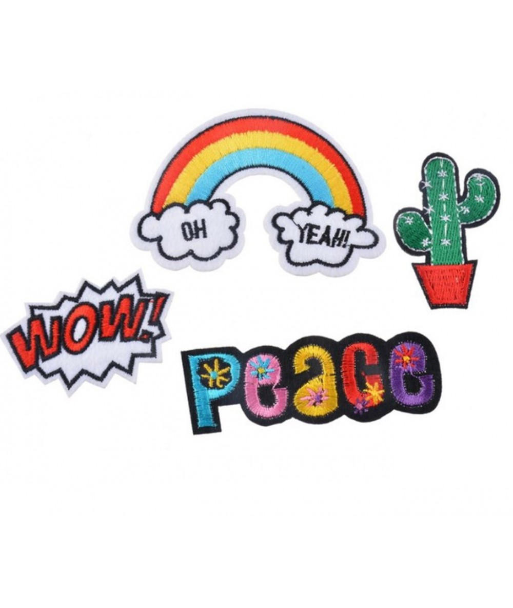 NASZYWKI TERMO KOMPLET 4szt. WOW, Peace, cactus, OH YEA!!