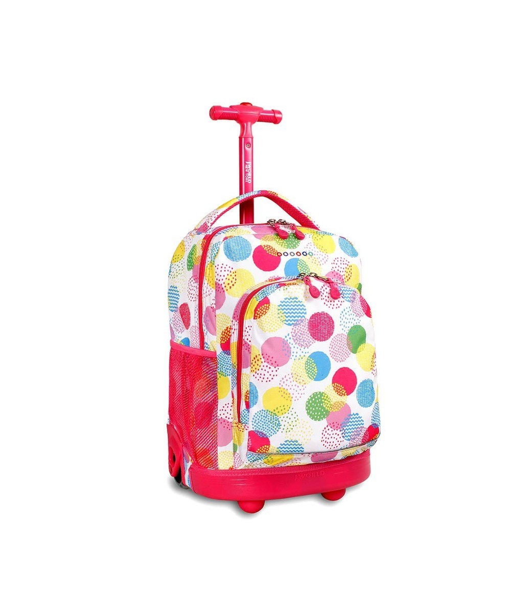 Plecak na kółkach JWorld Sunny speckle kółka - modny plecak na kółkach dla dziewczyny, kolorowy plecak na kółkach