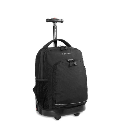 Plecak na kółkach JWorld Sunny Black - czarna walizka - czarny plecak na kółkach, klasyczny plecak na kółkach