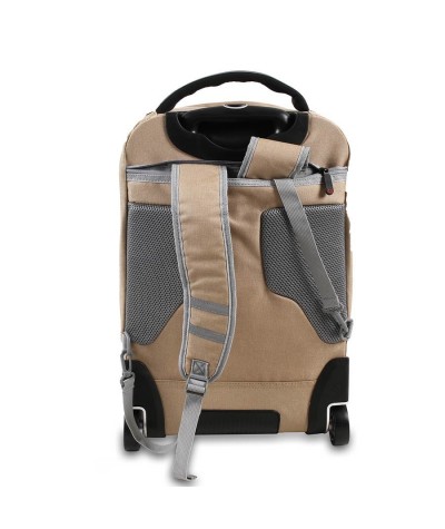 Plecak na kółkach JWorld Sway Sand - beżowy - beżowy plecak na kółkach, damska walizka, elegancka walizka