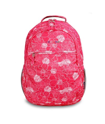 Plecak JWorld Campus Cornelia Aloha - hiszpańskie kwiaty - modny plecak dla dziewczyny, fajny plecak dla dziewczyn