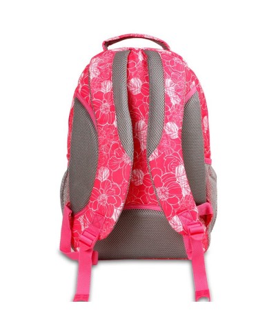 Plecak JWorld Campus Cornelia Aloha - hiszpańskie kwiaty - modny plecak dla dziewczyny, fajny plecak dla dziewczyn