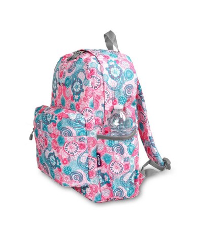 Plecak JWorld Campus Oz Blue Raspberry - łąka boho - plecak dla dziewczyny, modny plecak dla dziewczyny, fajny plecak