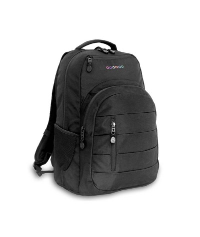 Plecak JWorld Carmen Black - czarny z kieszenią - czarny plecak męski, czarny plecak dla chłopaka, plecak do szkoły
