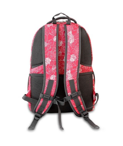 Plecak JWorld Carmen Aloha - różowy w kwiaty - plecak dla dziewczyny, modny plecak dla dziewczyny, różowy plecak