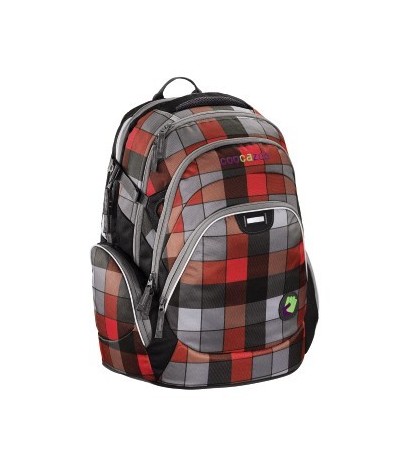 Plecak szkolny Red District - Coocazoo JobJobber 2 - czerwono-czarna krata - mocny plecak szkolny, zdrowy plecak do szkoły
