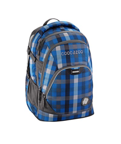 Plecak szkolny Hip To Be Square Blue Coocazoo Evverclevver 2 piksele - zdrowy plecak szkolny, solidny plecak do szkoły, porządny