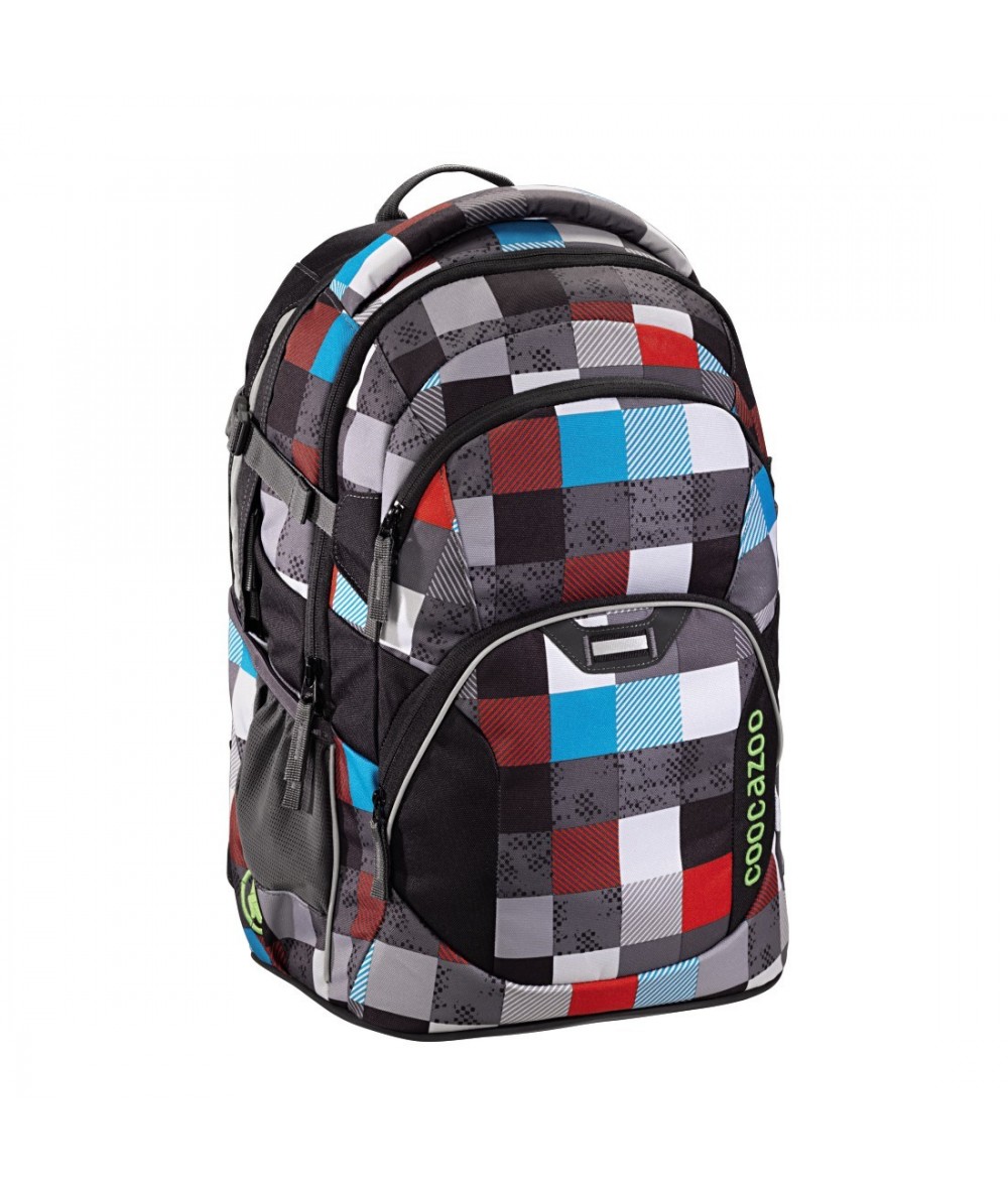 Plecak szkolny Checkmate Blue Red Coocazoo Jobjobber 2 niebiesko-czerwona szachownica - nowy wymiar plecak&oacute;w szkolnych