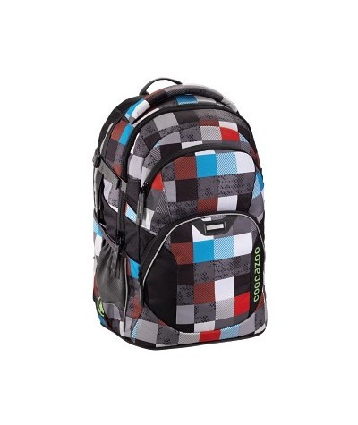 Plecak szkolny Checkmate Blue Red Coocazoo Jobjobber 2 niebiesko-czerwona szachownica - nowy wymiar plecak&oacute;w szkolnych