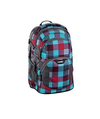 Plecak szkolny Pink District - Coocazoo JobJobber 2 - czerwona kratka, solidny plecak szkolny, zdrowy plecak dla nastolatków