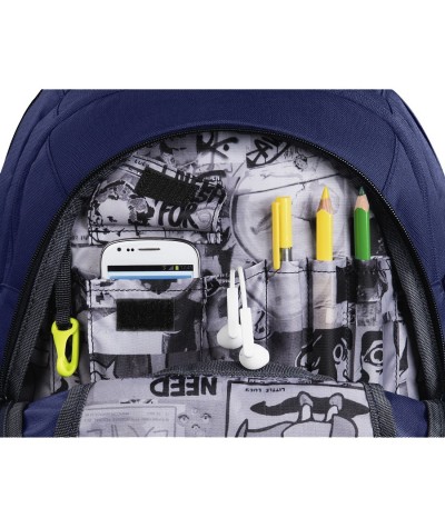 Plecak szkolny SOLID Seaman - Coocazoo EvverClevver 2 - niebieski MatchPatch - solidny plecak szkolny, mocny plecak