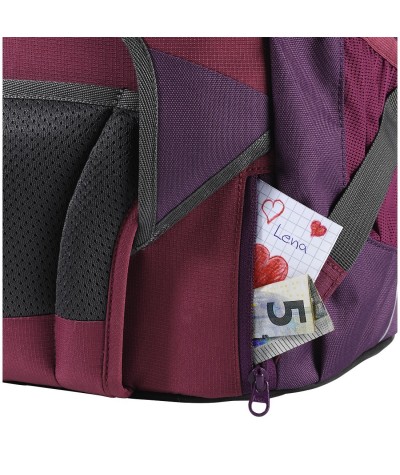 Plecak szkolny SOLID Berryman - Coocazoo EvverClevver 2 - bordowy MatchPatch - solidny plecak do szkoły, zdrowy plecak szkolny