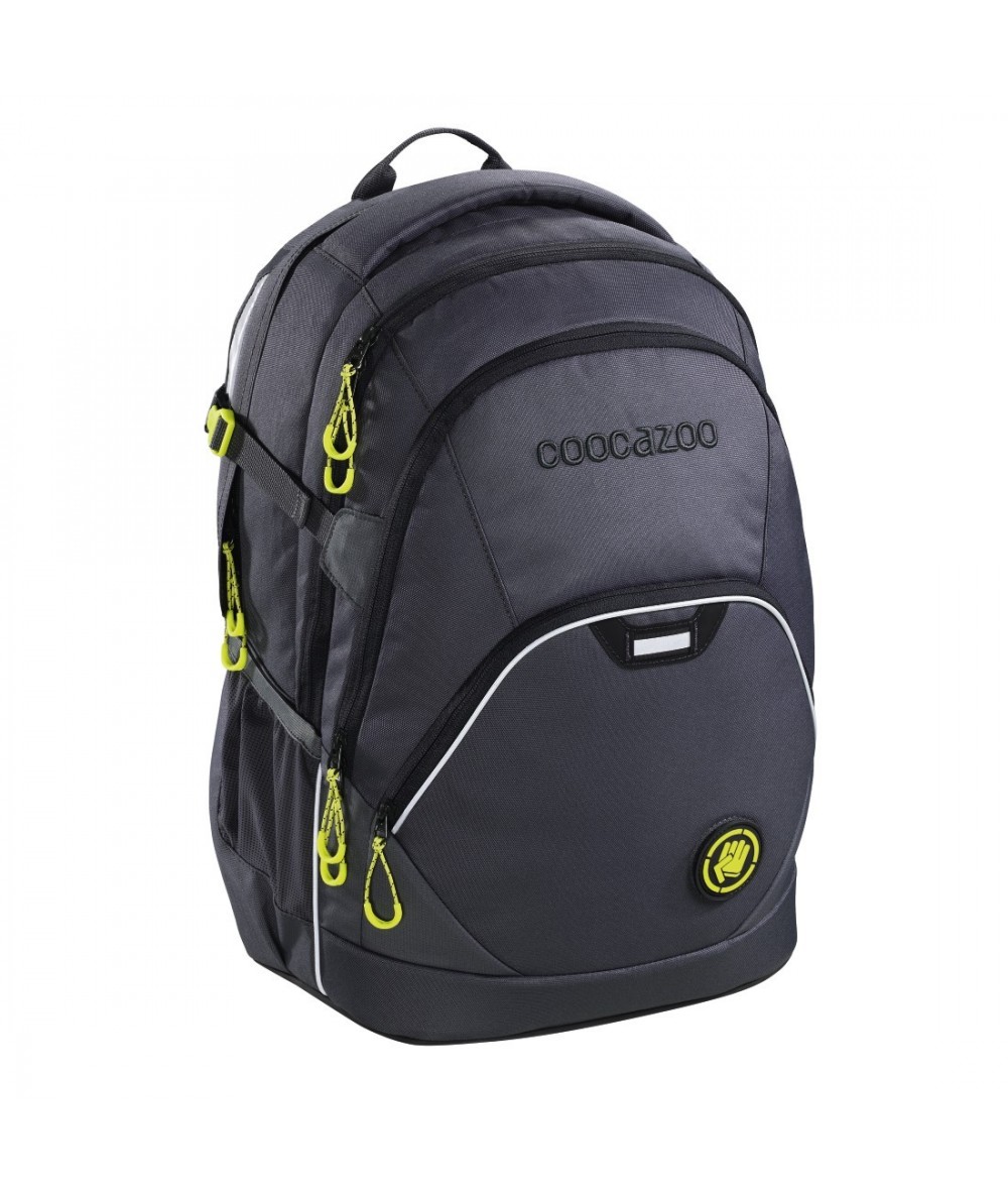 Plecak szkolny Shadowman - Coocazoo EvverClevver 2 - grafitowy z MatchPatch - solidny męski plecak, zdrowy plecak
