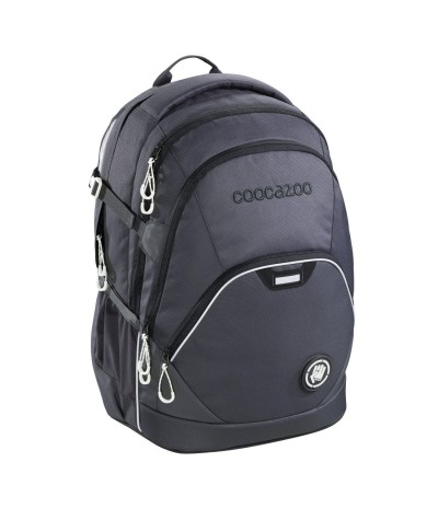 Plecak szkolny Shadowman - Coocazoo EvverClevver 2 - grafitowy z MatchPatch - solidny męski plecak, zdrowy plecak