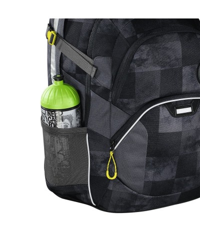 Plecak szkolny Mamor Check - Coocazoo Jobjobber 2 - czarna mozaika - modne plecaki najwyższej jakości dla młodzieży