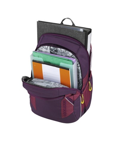 Plecak szkolny SOLID Berryman Coocazoo JobJobber 2 - bordowy - MatchPatch - bordowy plecak dla nastolatków, dobre plecaki