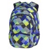 Plecak młodzieżowy CoolPack CP COLLEGE BLUE PATCHWORK w kolorową kratkę - 5 przegród - A496