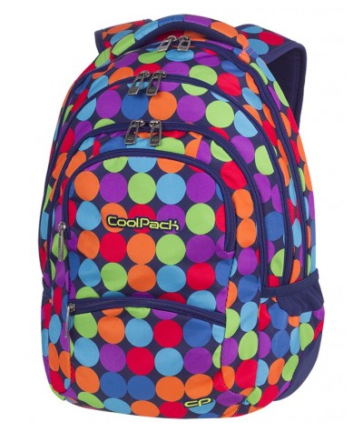 Plecak młodzieżowy CoolPack CP COLLEGE BUBBLE SHOOTER kolorowe kulki - 5 przegród - kule multikolor