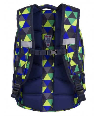Plecak młodzieżowy CoolPack CP COLLEGE PRISM ILLUSION kolorowe trójkąty - 5 przegród - w lustrzane odbicia trójkątów