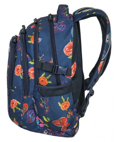 Plecak młodzieżowy CoolPack CP FACTOR SUMMER DREAM - 4 przegrody - plecak dla dziewczynki w motyle + GRATIS pompon puszek!
