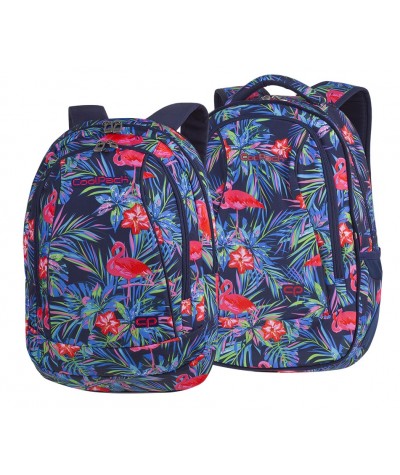 Plecak młodzieżowy CoolPack CP COMBO PINK FLAMINGO flamingi - 2w1 - dwa plecaki w jednym, plecak w ptaki