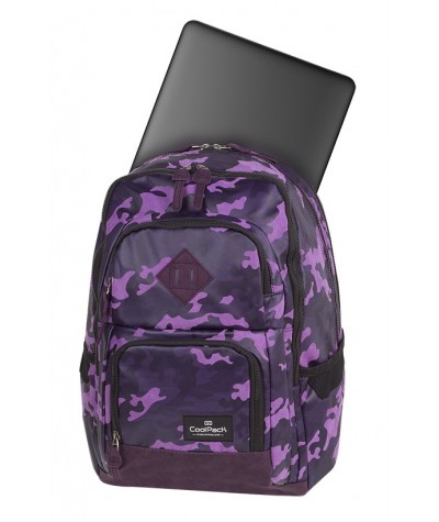 Plecak młodzieżowy CoolPack CP UNIT FLOCK CAMO VIOLET fioletowe moro - A554