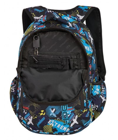 Plecak do klas 1-3 CoolPack CP PRIME EXTREME dla chłopca - A279 + GRATIS - ciemny z napisami dla chłopaka