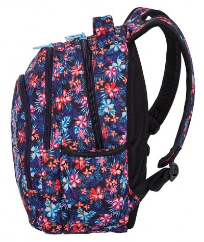 Plecak do klas 1-3 CoolPack CP PRIME TROPICAL BLUISH kwiecista łąką dla dziewczynki - plecak w kwiaty moda 2018