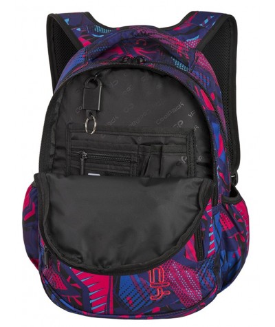 Plecak do klas 1-3 CoolPack CP PRIME CRAZY PINK ABSTRACT multicolor - fioletowy i różowy plecak dla dziewczynki + cooler bag gra