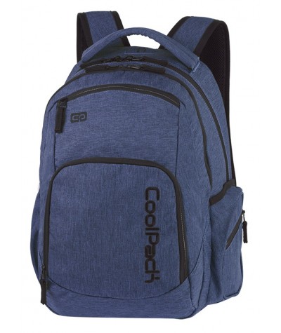 Plecak młodzieżowy COOLPACK CP BREAK SNOW BLUE/SILVER niebieski denim, niebieski plecak dla chłopaka w klasycznym stylu