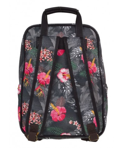 Plecak miejski CoolPack CP CUBIC HIBISCUS wzór vintage plecak jak torebka, plecak w kwiaty, plecak dla dziewczyny