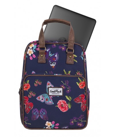 GOTOWY SZABLON Plecak miejski CoolPack CP CUBIC SUMMER DREAM wzór vintage, plecak jak torebka, plecak torebka w motyle