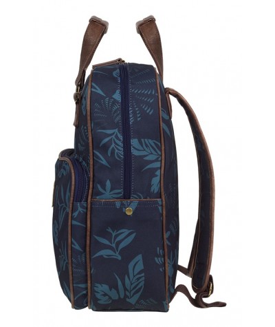 Plecak miejski CoolPack CP CUBIC BLUE DUSK liście vintage, plecak jak torebka, plecak torebka dla dziewczyn