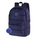 Plecak miejski CoolPack CP RUBY NAVY BLUE pikowany granatowy A107 + GRATIS zawieszka, puszek, pompon, plecak jak kurtka