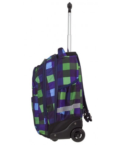 Plecak na kółkach CoolPack CP RAPID CRISS CROSS w kratkę A516 + GRATIS, plecak dla chłopaka